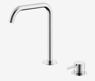 Mecca Hob Bath/Kitchen Mixer Set Edge Spout Chrome