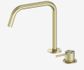 Mecca Hob Bath/Kitchen Mixer Set Edge Spout II Brushed Gold