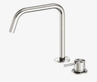 Mecca Hob Bath/Kitchen Mixer Set Edge Spout II Brushed Nickel