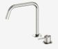Mecca Hob Bath/Kitchen Mixer Set Edge Spout II Brushed Nickel