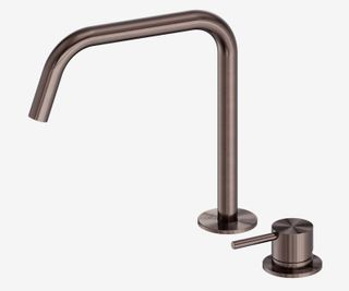 Mecca Hob Bath/Kitchen Mixer Set Edge Spout II Brushed Bronze