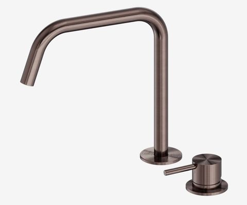 Mecca Hob Bath/Kitchen Mixer Set Edge Spout II Brushed Bronze