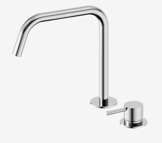 Mecca Hob Bath/Kitchen Mixer Set Edge Spout II Chrome