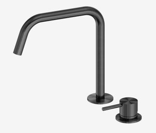 Mecca Hob Bath/Kitchen Mixer Set Edge Spout II Gun Metal