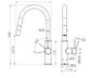 Mecca Smart Sensor Pull Out Kitchen Mixer Brushed Gold
