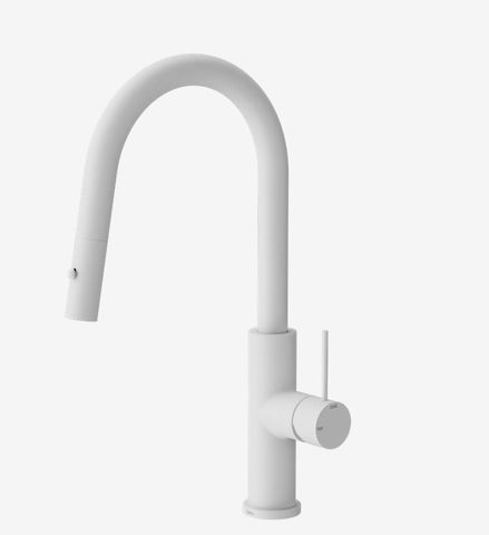 Mecca Smart Sensor Pull Out Kitchen Mixer Matte white