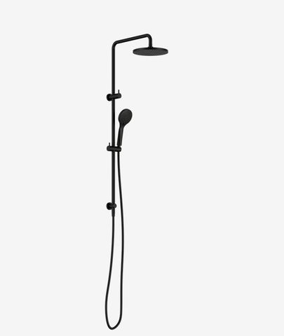 Round Twin Shower With Air Shower I Matte Black
