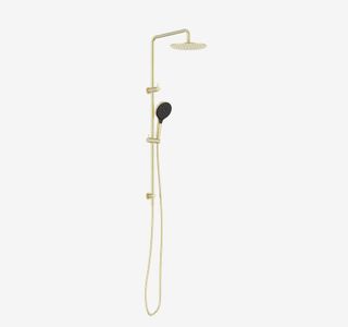 Round Twin Shower With Air Shower II Brushed Gold