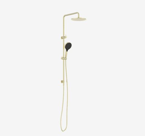 Round Twin Shower With Air Shower II Brushed Gold