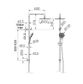 Round Twin Shower With Air Shower II Brushed Nickel