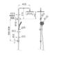 Round Twin Shower With Air Shower II Chrome