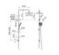 Round Twin Shower With Air Shower II Gun Metal