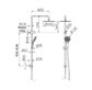 Round Twin Shower With Air Shower II Matte Black