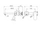 Ecco Wall Basin/Bath Mixer Separate Back Plate 60mm Brushed Nickel
