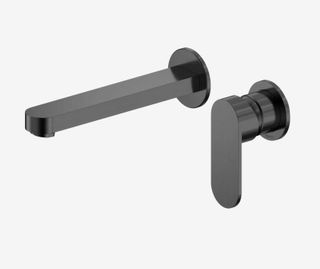 Ecco Wall Basin/Bath Mixer Separate Back Plate 60mm Gun Metal