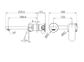 Ecco Wall Basin/Bath Mixer Separate Back Plate 60mm Matte Black