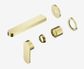 Ecco Wall Basin/Bath Mixer Separate Back Plate 60mm Trim Kits Only Brushed Gold