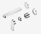 Ecco Wall Basin/Bath Mixer Separate Back Plate 60mm Trim Kits Only Chrome