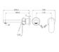 Ecco Wall Basin/Bath Mixer Separate Back Plate 60mm Trim Kits Only Gun Metal
