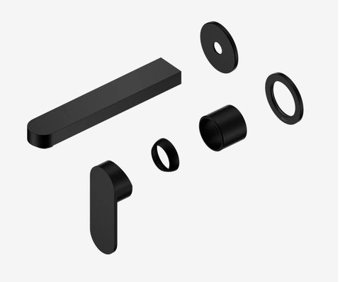 Ecco Wall Basin/Bath Mixer Separate Back Plate 60mm Trim Kits Only Matte Black