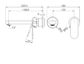 Ecco Wall Basin/Bath Mixer Separate Back Plate 60mm Trim Kits Only Matte Black