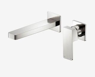 Celia Wall Basin/Bath Mixer Separate Back Plate Brushed Nickel