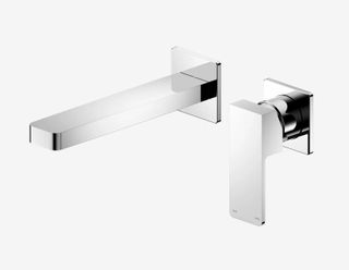 Celia Wall Basin/Bath Mixer Separate Back Plate Chrome