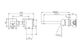 Celia Wall Basin/Bath Mixer Separate Back Plate Chrome