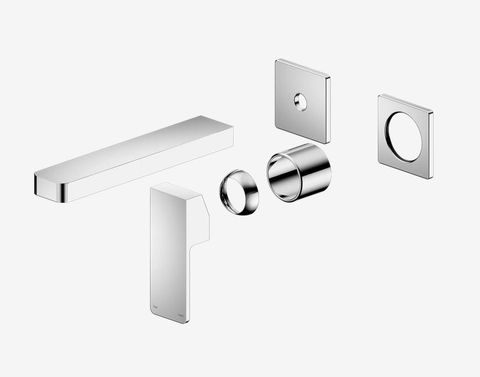 Celia Wall Basin/Bath Mixer Separate Back Plate Trim Kits Only Chrome