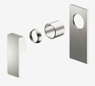 Celia Shower Mixer Rectangular Backplate Trim Kits Only Brushed Nickel