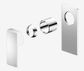 Celia Shower Mixer Rectangular Backplate Trim Kits Only Chrome