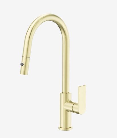 Bianca Pull Out Sink Mixer With Vegie Spray Function Brushed Gold