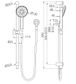 Dolce II Rail Shower Brushed Nickel