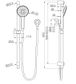 Dolce II Rail Shower Matte Black