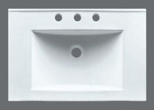 Ceramic Slimline 600x465 Classic Shape Top 3 tap hole