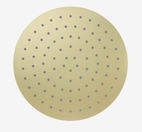 250mm Round Metal Shower Head II Brushed Gold