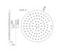 250mm Round Metal Shower Head II Brushed Nickel