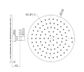 250mm Round Metal Shower Head II Gun Metal