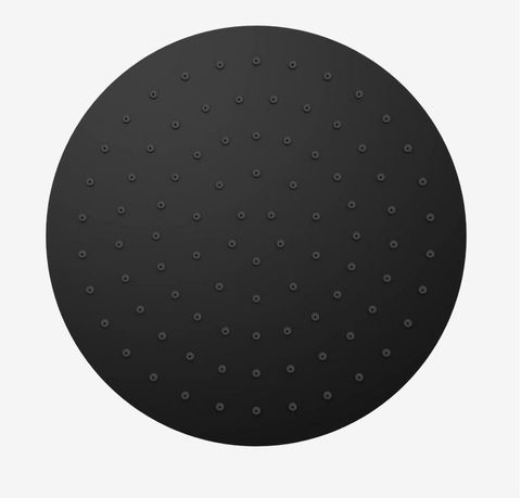 250mm Round Metal Shower Head II Matte Black