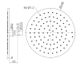 250mm Round Metal Shower Head II Matte Black