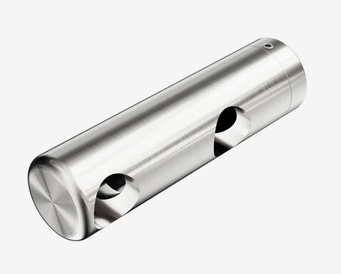 Mecca Care Make Your Own 25mm Grab Rail Double Towel Bracket Left Brushed Nickel