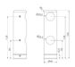Mecca Care Make Your Own 25mm Grab Rail Double Towel Bracket Left Matte Black