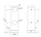 Mecca Care Make Your Own 25mm Grab Rail Double Towel Bracket Right Chrome