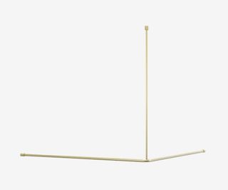 Mecca Care Curtain Rail 1200x1200mm 90 Degree Brushed Gold