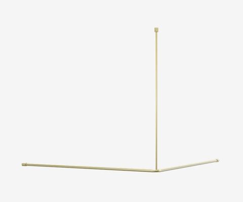 Mecca Care Curtain Rail 1200x1200mm 90 Degree Brushed Gold