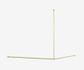 Mecca Care Curtain Rail 1200x1200mm 90 Degree Brushed Gold