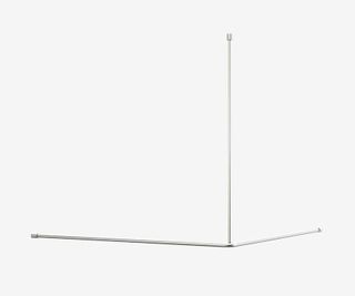 Mecca Care Curtain Rail 1200x1200mm 90 Degree Brushed Nickel