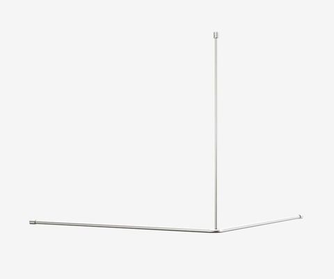 Mecca Care Curtain Rail 1200x1200mm 90 Degree Brushed Nickel