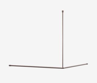 Mecca Care Curtain Rail 1200x1200mm 90 Degree Brushed Bronze