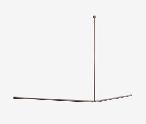 Mecca Care Curtain Rail 1200x1200mm 90 Degree Brushed Bronze